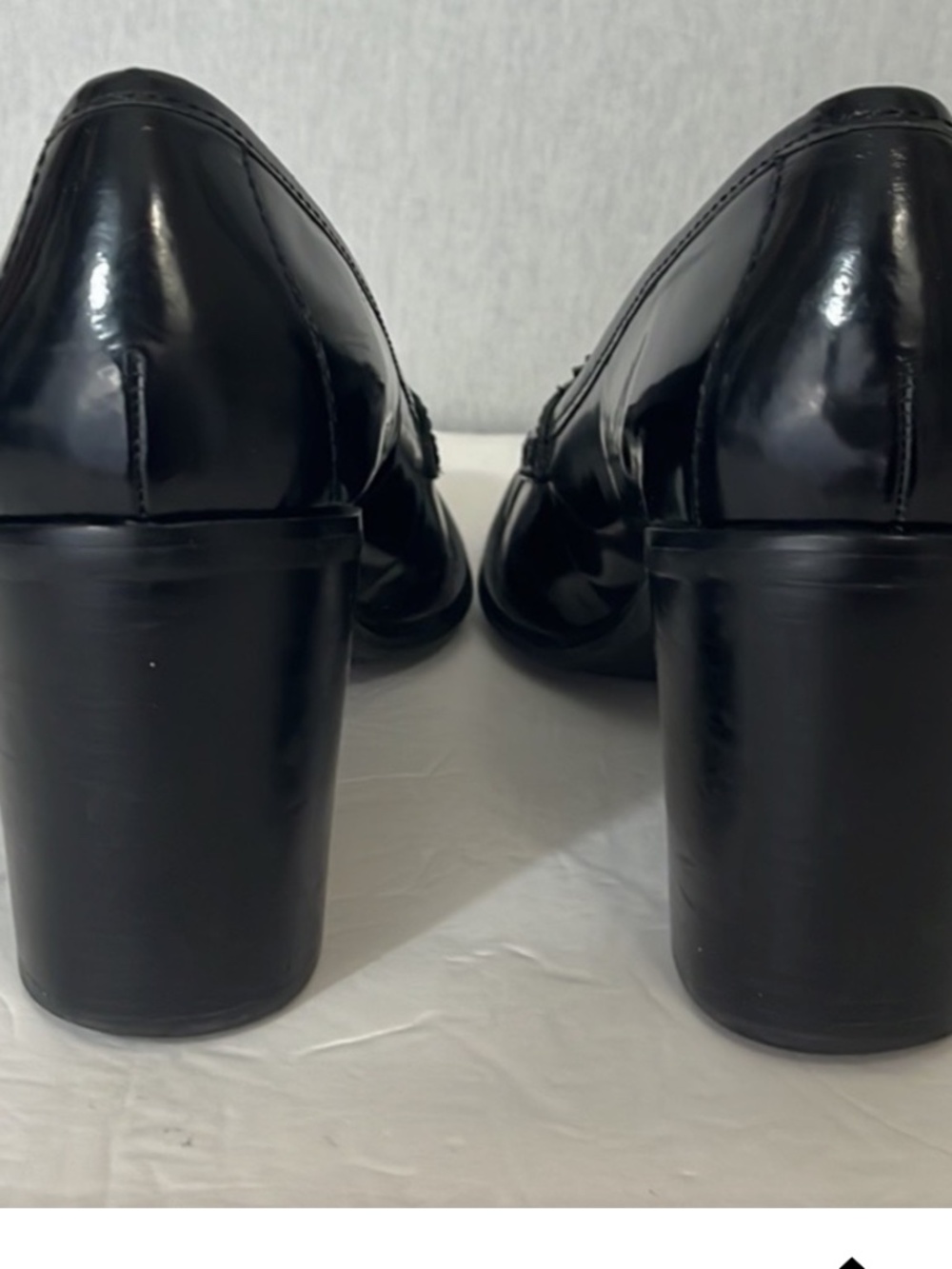 Franco Sarto Black Patent Leather Vintage Herlec loafer